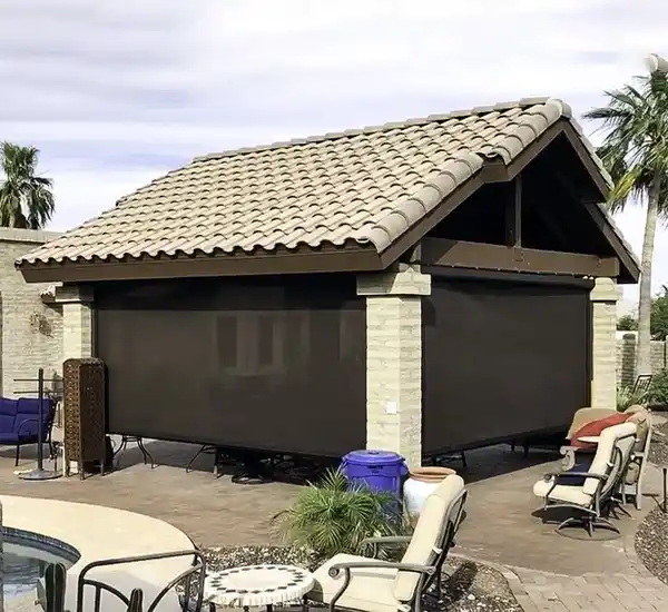 Outdoor Motorized Shades in Plano TX