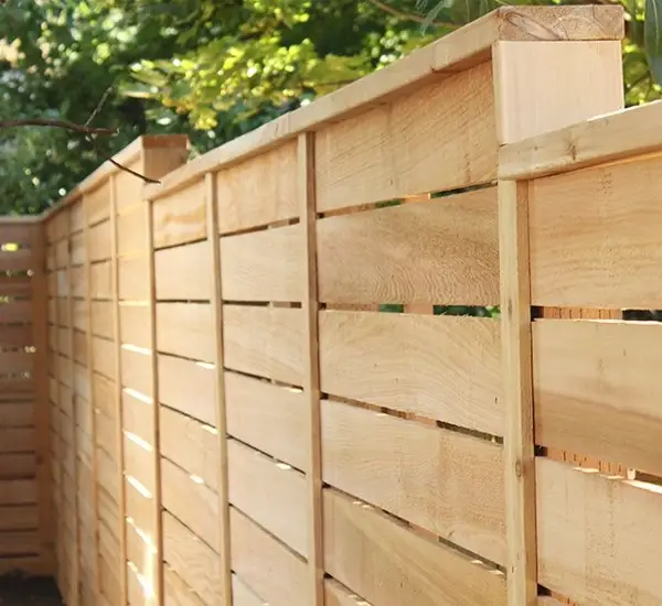 Horizontal Wood Fencing repair in Seattle, WA