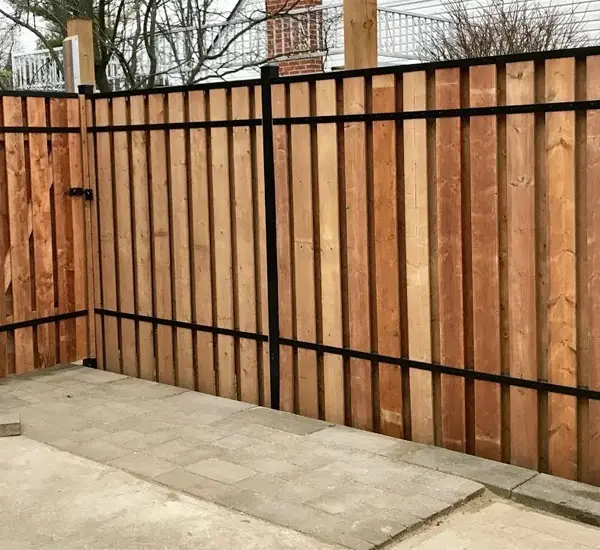 Vertical Wood Fencing installation in Sammamish, WA